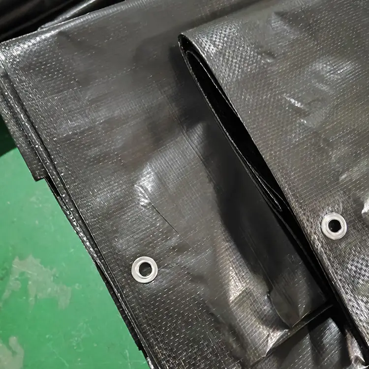 130g Tarpaulin PE Maighdean Dubh