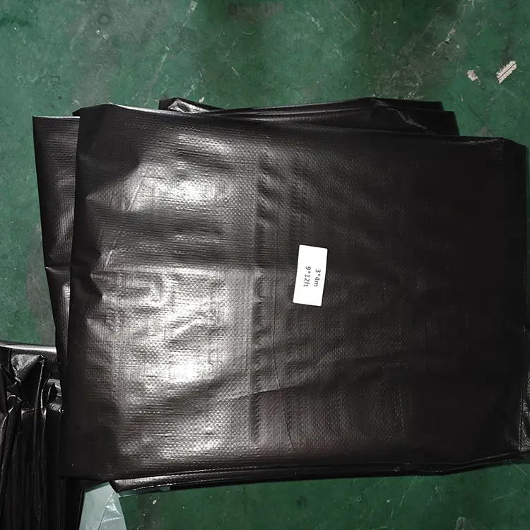 130g Tarpaulin PE Maighdean Dubh