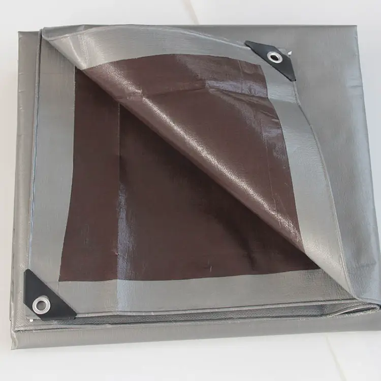 220g Silver Brown PE Tarpaulin