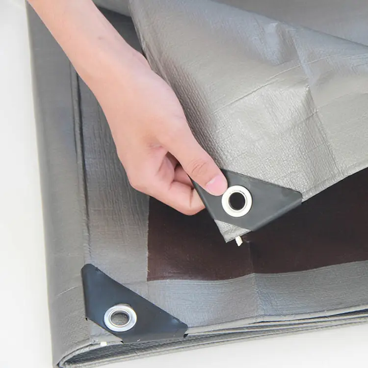 220g Silver Brown PE Tarpaulin