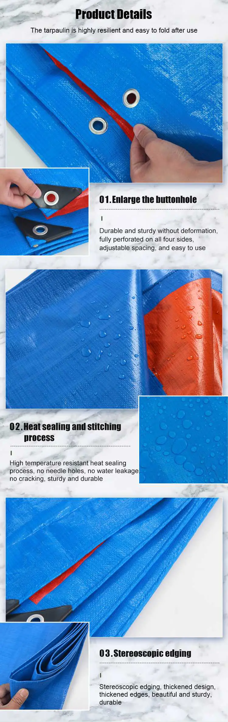 140g White PE Tarpaulin